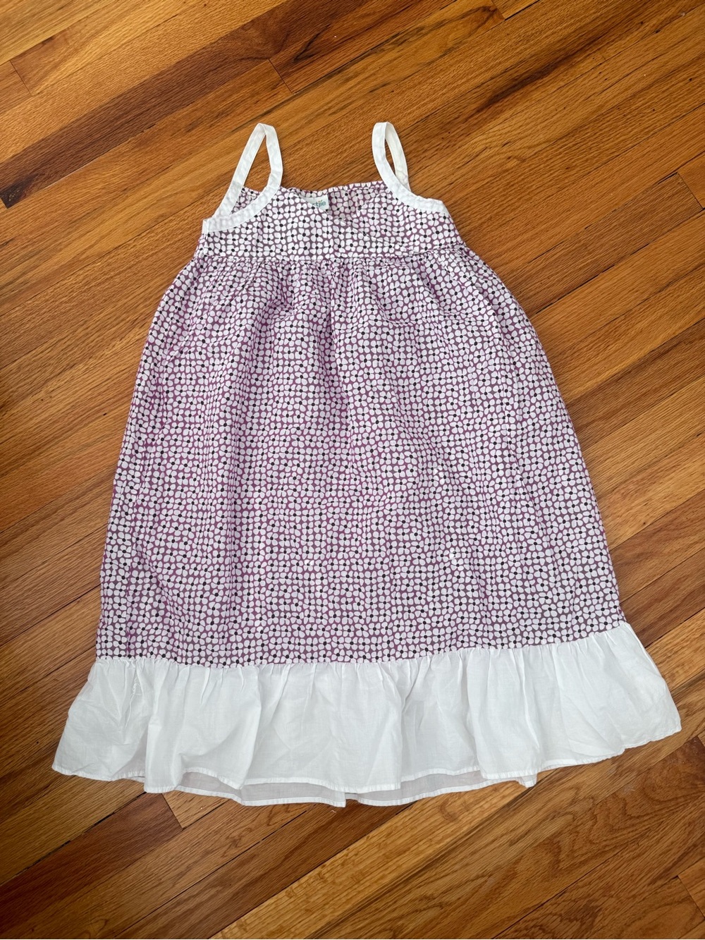 Naartjie Girls Floral Sundress — Size XL / 7 Years | Purple & White